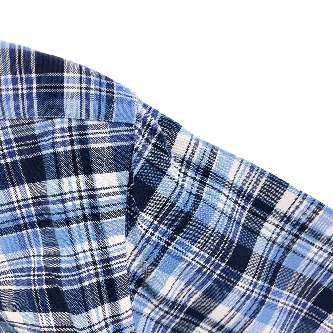 Ralph Lauren POLO RALPH LAUREN short sleeve button down check shirt men's M size cotton blue type Vintage Second Hand