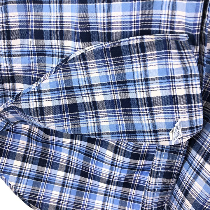 Ralph Lauren POLO RALPH LAUREN short sleeve button down check shirt men's M size cotton blue type Vintage Second Hand