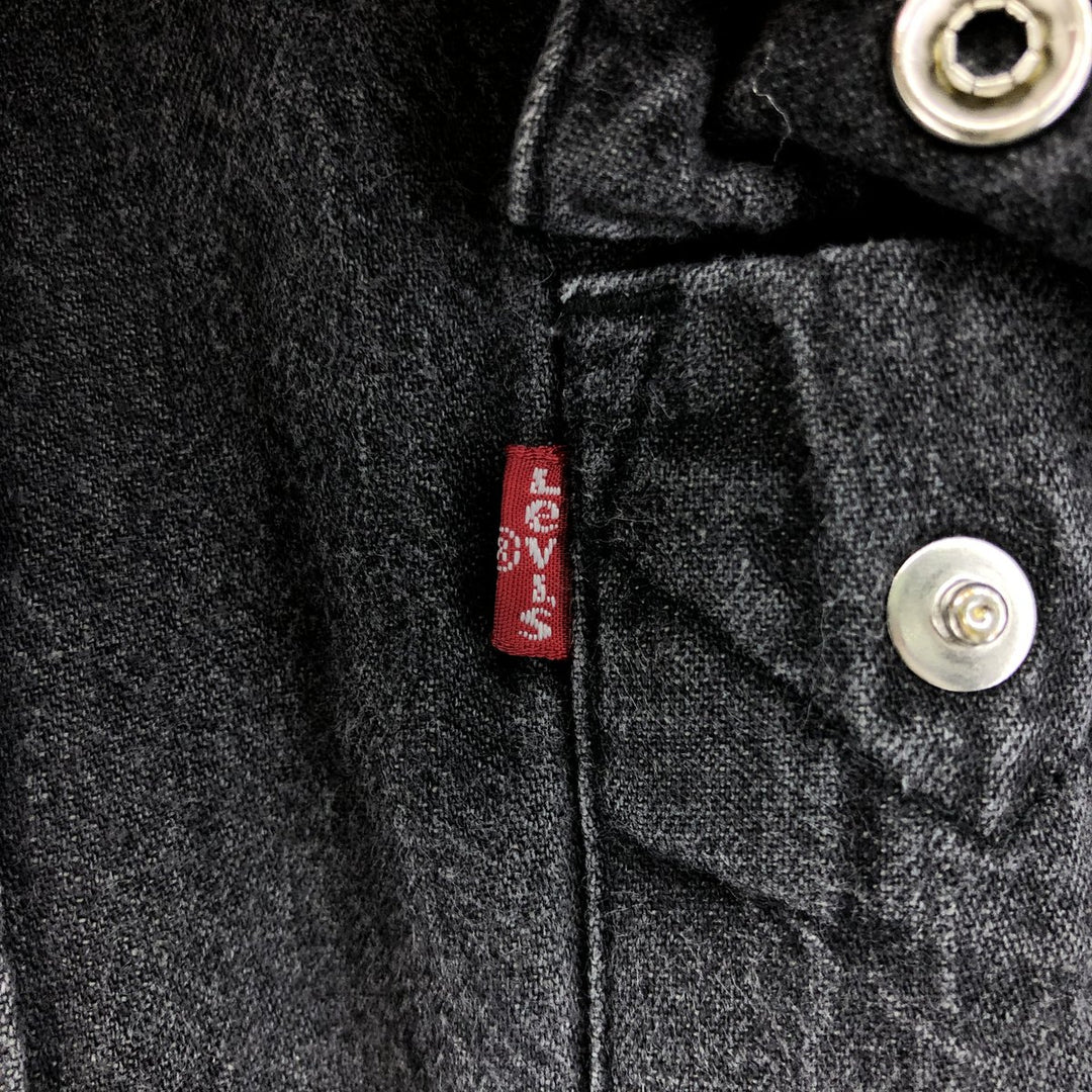 Levi's Long Sleeve Denim Western Shirt, Men's Size L cotton black type Vintage Second Hand