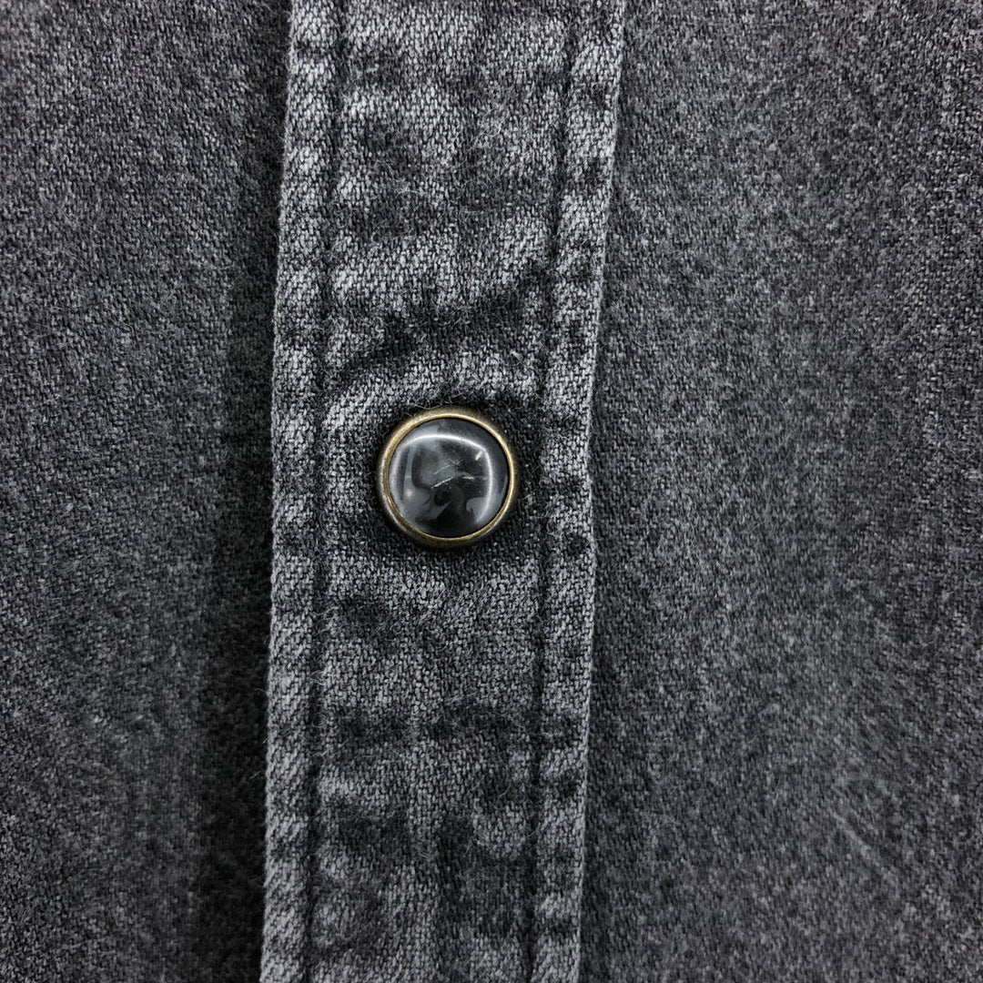 Levi's Long Sleeve Denim Western Shirt, Men's Size L cotton black type Vintage Second Hand