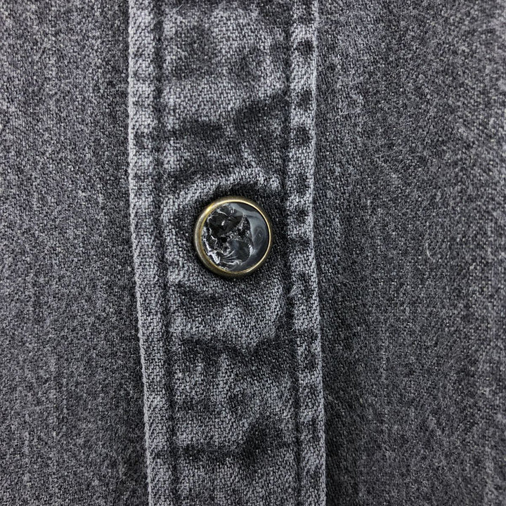 Levi's Long Sleeve Denim Western Shirt, Men's Size L cotton black type Vintage Second Hand