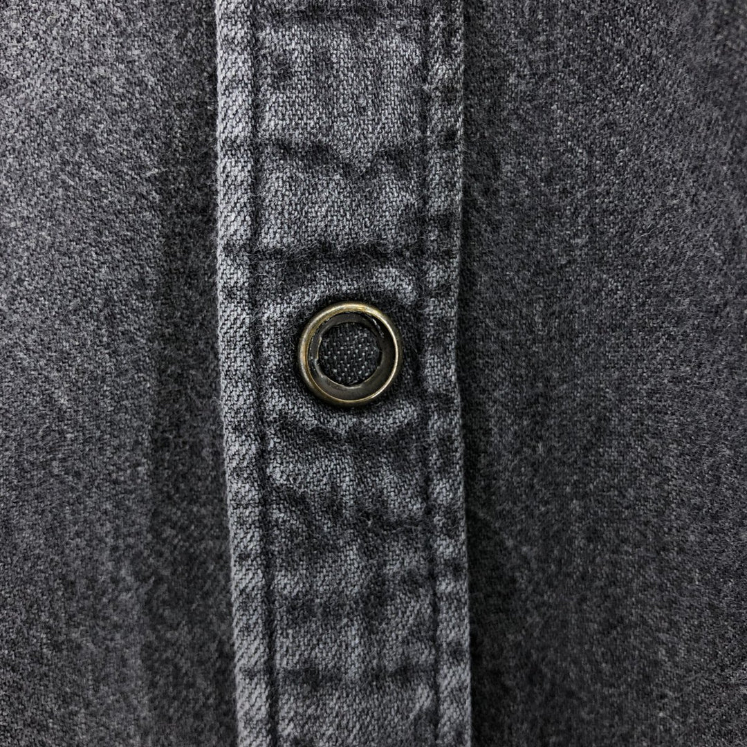 Levi's Long Sleeve Denim Western Shirt, Men's Size L cotton black type Vintage Second Hand