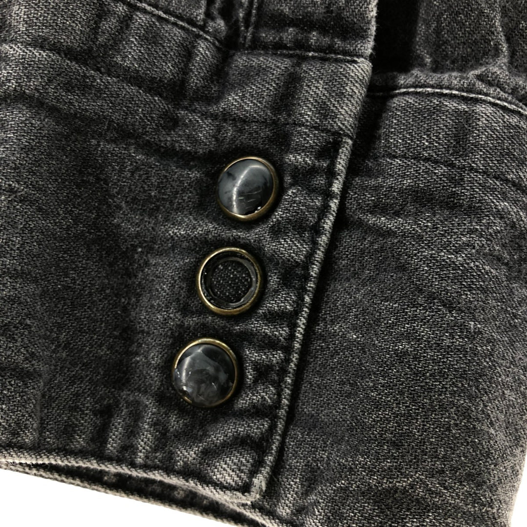 Levi's Long Sleeve Denim Western Shirt, Men's Size L cotton black type Vintage Second Hand