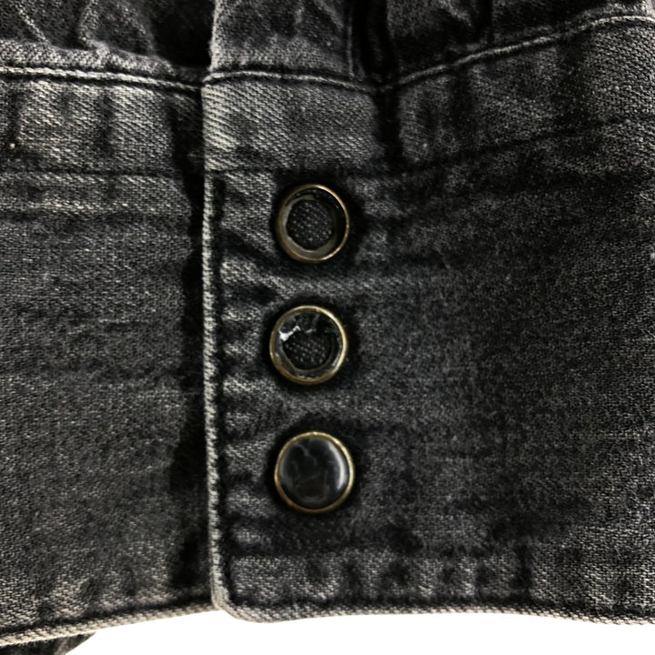 Levi's Long Sleeve Denim Western Shirt, Men's Size L cotton black type Vintage Second Hand