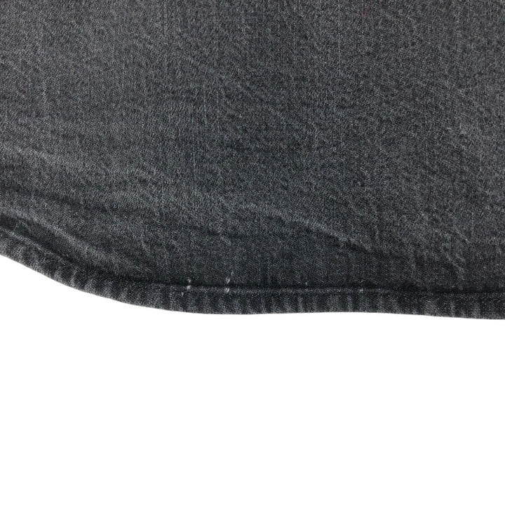 Levi's Long Sleeve Denim Western Shirt, Men's Size L cotton black type Vintage Second Hand