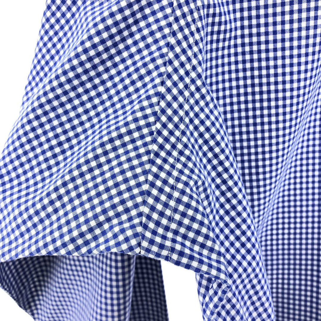 Ralph Lauren Gingham Check Long Sleeve Cotton Check Shirt Men's XL cotton blue type Vintage Second Hand