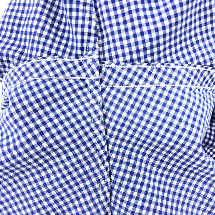 Ralph Lauren Gingham Check Long Sleeve Cotton Check Shirt Men's XL cotton blue type Vintage Second Hand