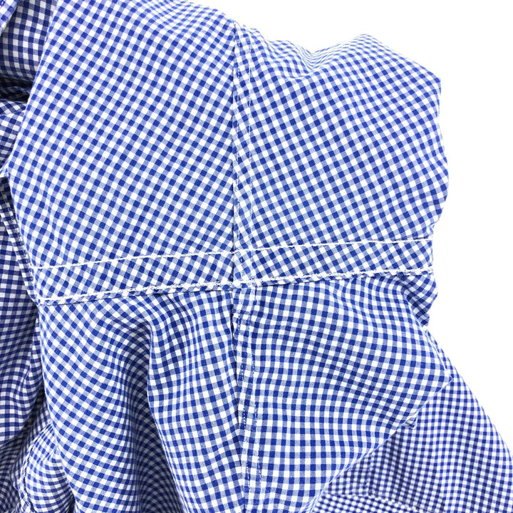 Ralph Lauren Gingham Check Long Sleeve Cotton Check Shirt Men's XL cotton blue type Vintage Second Hand