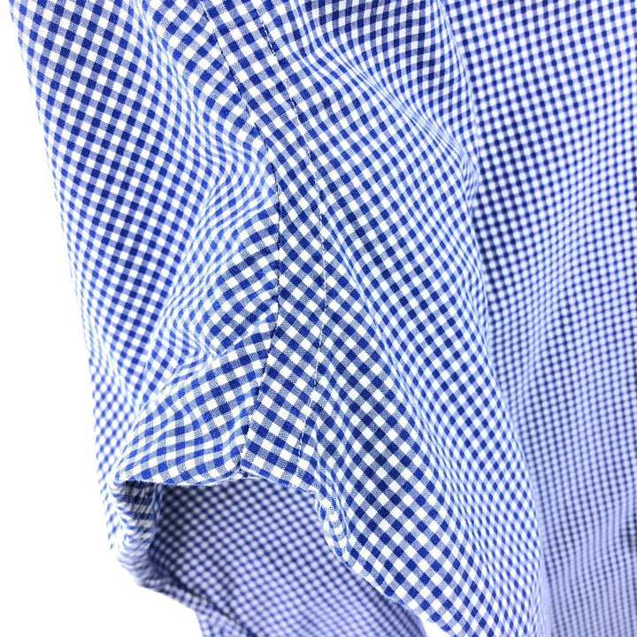Ralph Lauren Gingham Check Long Sleeve Cotton Check Shirt Men's XL cotton blue type Vintage Second Hand