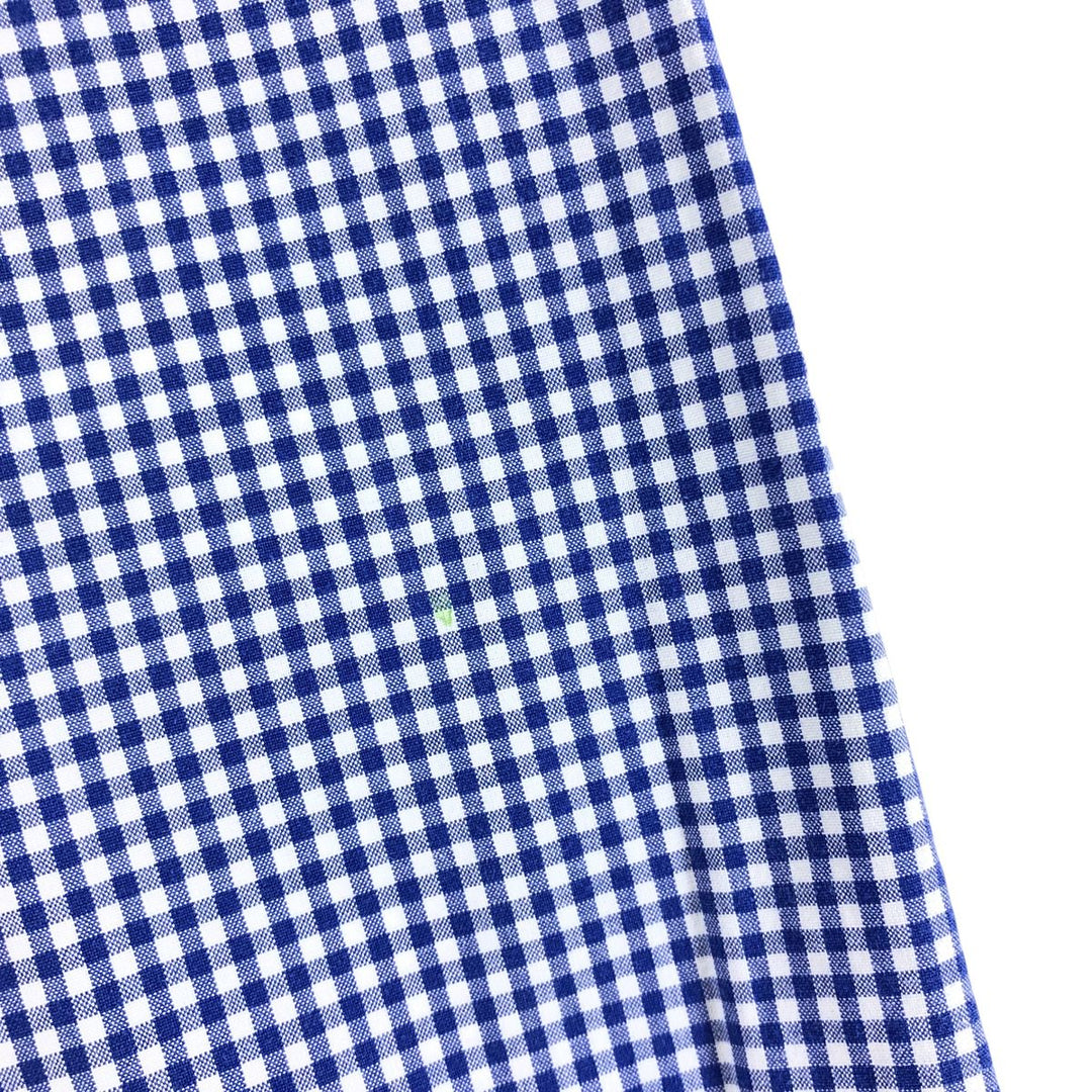 Ralph Lauren Gingham Check Long Sleeve Cotton Check Shirt Men's XL cotton blue type Vintage Second Hand