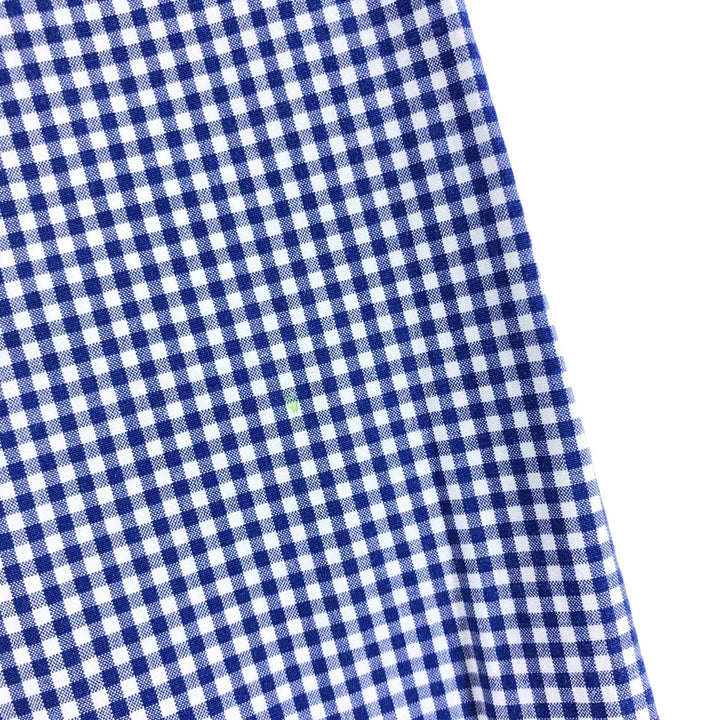 Ralph Lauren Gingham Check Long Sleeve Cotton Check Shirt Men's XL cotton blue type Vintage Second Hand