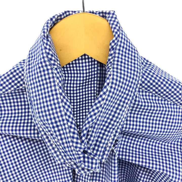 Ralph Lauren Gingham Check Long Sleeve Cotton Check Shirt Men's XL cotton blue type Vintage Second Hand