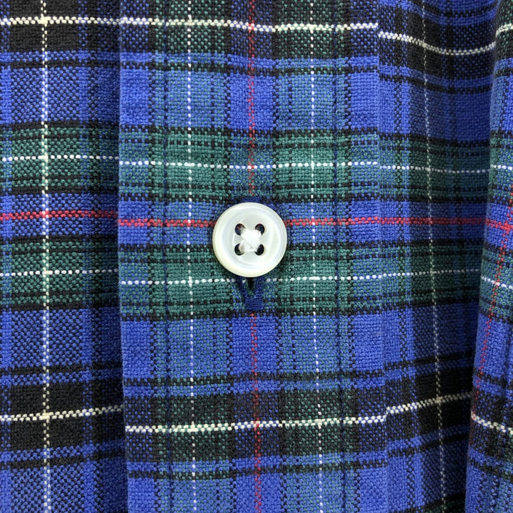 Ralph Lauren Ralph Lauren BIG SHIRT Long sleeve cotton check shirt Men's L size cotton blue type Vintage Second Hand