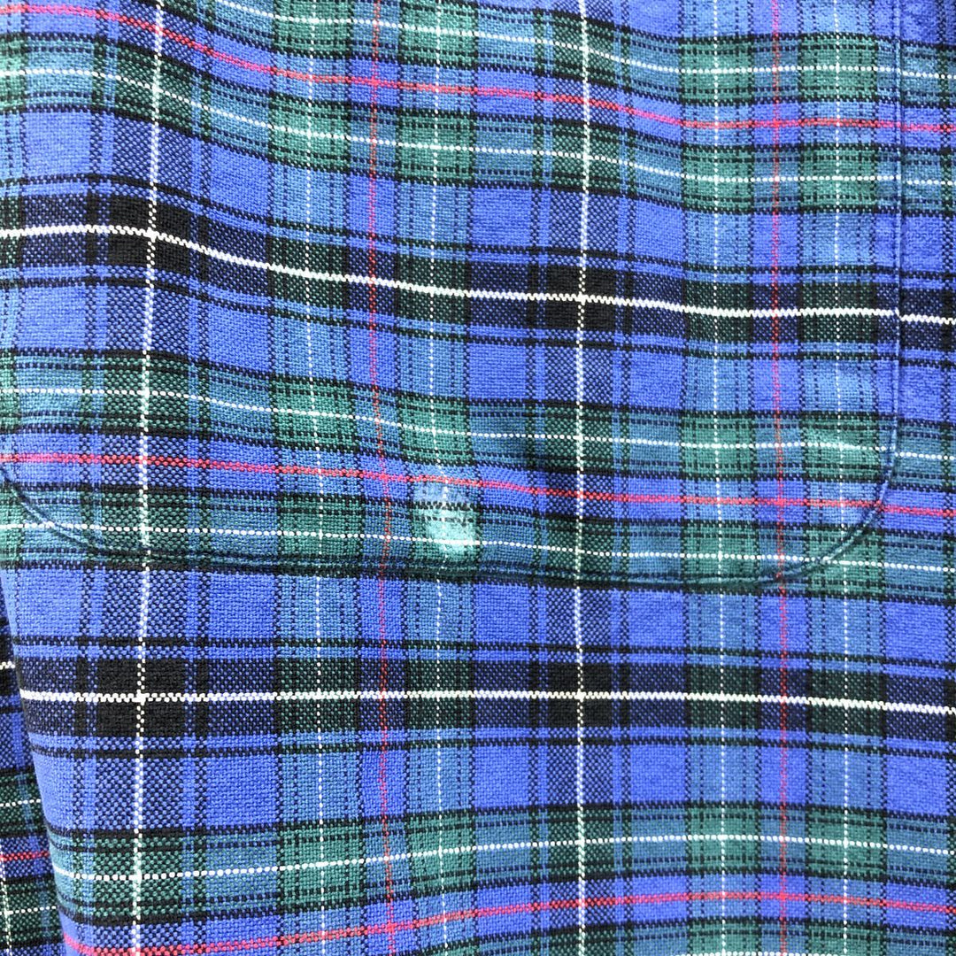 Ralph Lauren Ralph Lauren BIG SHIRT Long sleeve cotton check shirt Men's L size cotton blue type Vintage Second Hand