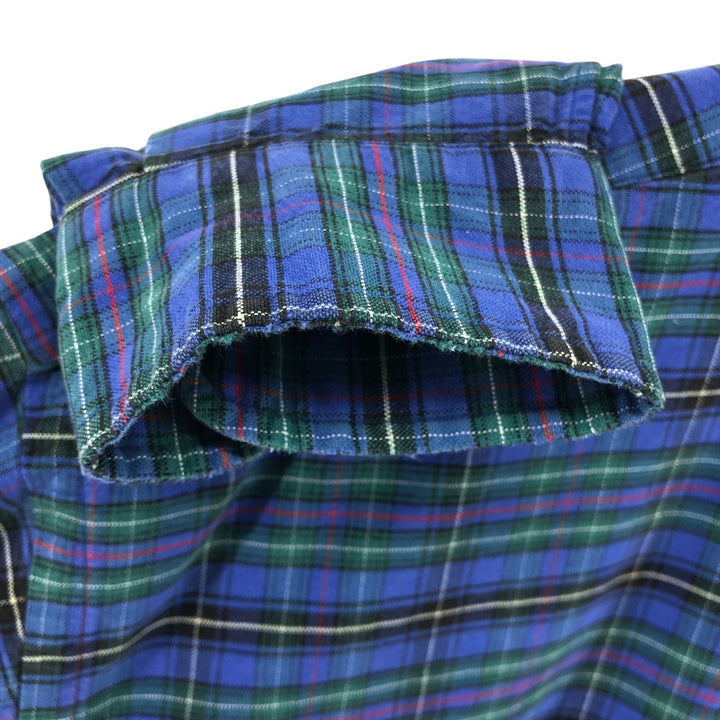 Ralph Lauren Ralph Lauren BIG SHIRT Long sleeve cotton check shirt Men's L size cotton blue type Vintage Second Hand