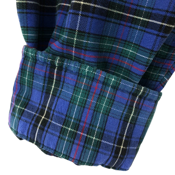 Ralph Lauren Ralph Lauren BIG SHIRT Long sleeve cotton check shirt Men's L size cotton blue type Vintage Second Hand