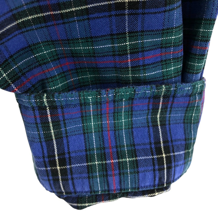 Ralph Lauren Ralph Lauren BIG SHIRT Long sleeve cotton check shirt Men's L size cotton blue type Vintage Second Hand