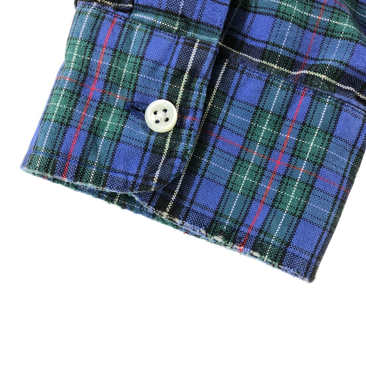 Ralph Lauren Ralph Lauren BIG SHIRT Long sleeve cotton check shirt Men's L size cotton blue type Vintage Second Hand