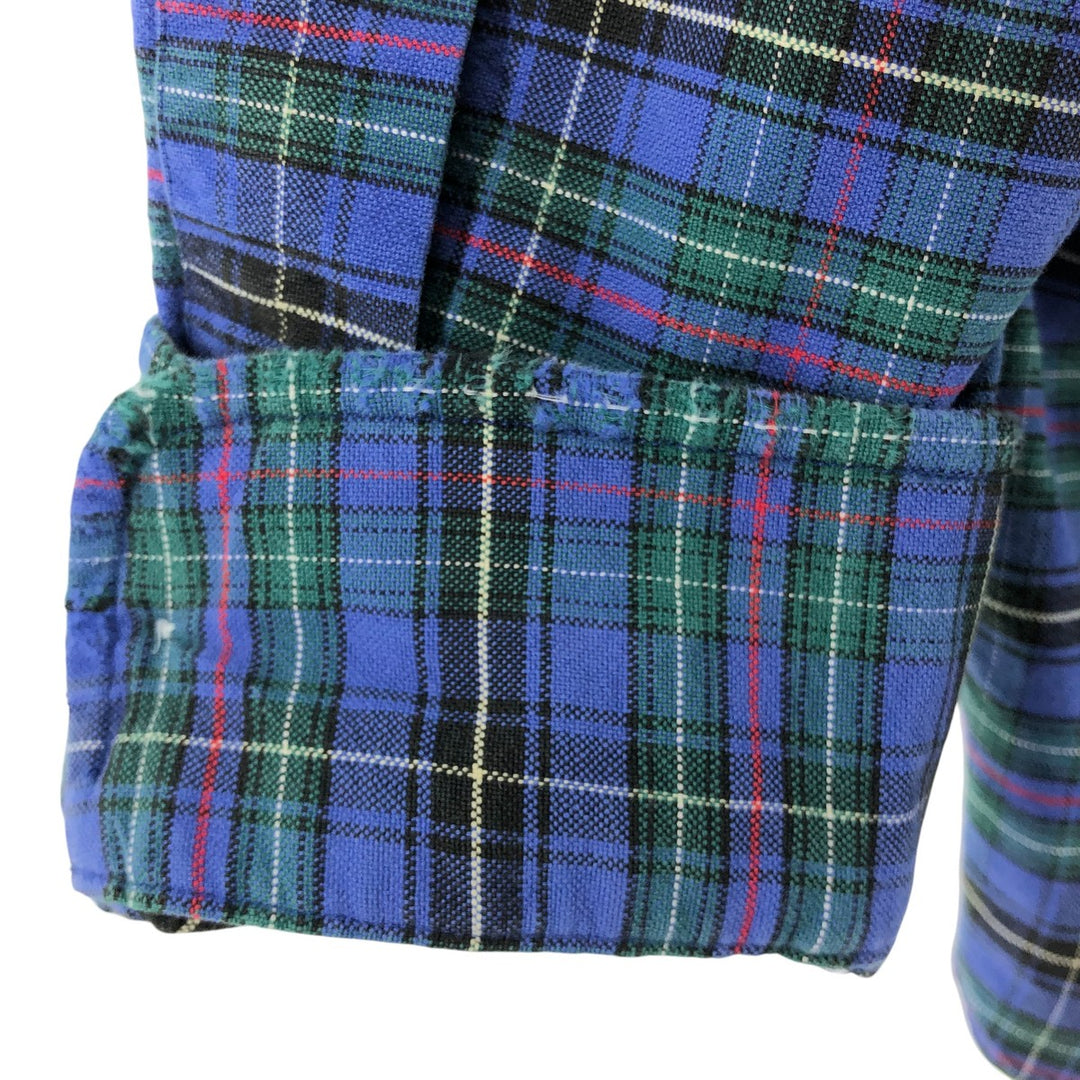 Ralph Lauren Ralph Lauren BIG SHIRT Long sleeve cotton check shirt Men's L size cotton blue type Vintage Second Hand