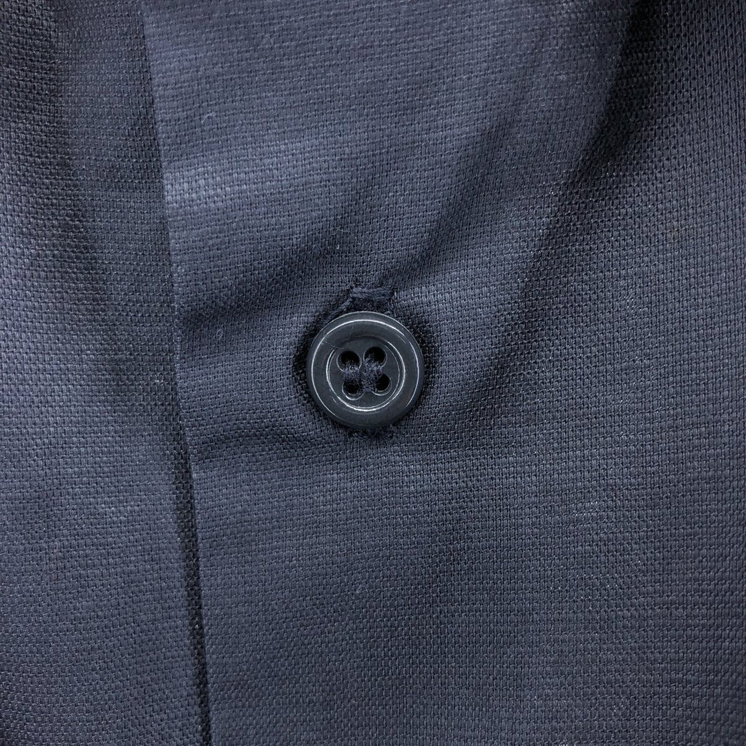 70'S JCPenney BIG MAC Long Sleeve Work Shirt, Men's L Size, Vintage polyester Charcoal Vintage Second Hand