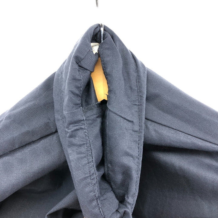 70'S JCPenney BIG MAC Long Sleeve Work Shirt, Men's L Size, Vintage polyester Charcoal Vintage Second Hand