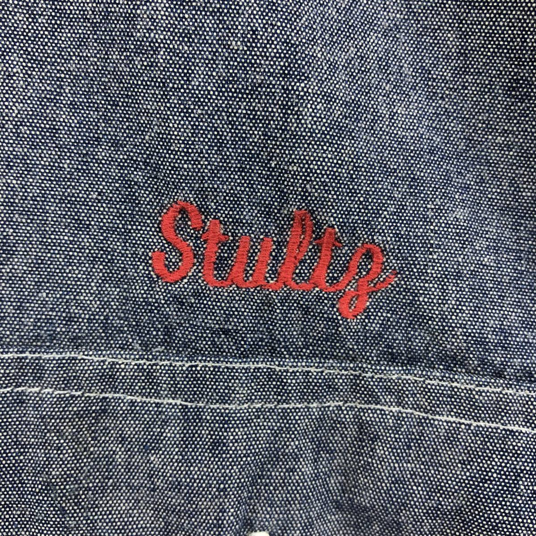 80s-90'S BIG MAC Long Sleeve Work Shirt, Men's Size L, Vintage cotton Charcoal Vintage Second Hand