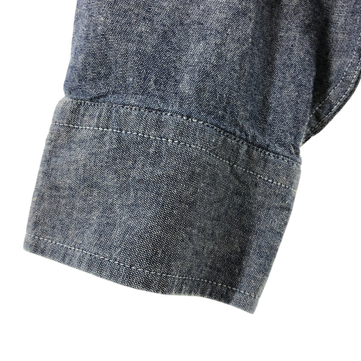 80s-90'S BIG MAC Long Sleeve Work Shirt, Men's Size L, Vintage cotton Charcoal Vintage Second Hand