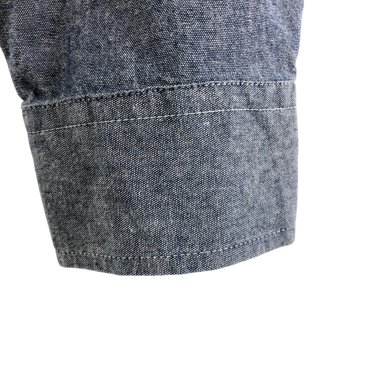 80s-90'S BIG MAC Long Sleeve Work Shirt, Men's Size L, Vintage cotton Charcoal Vintage Second Hand