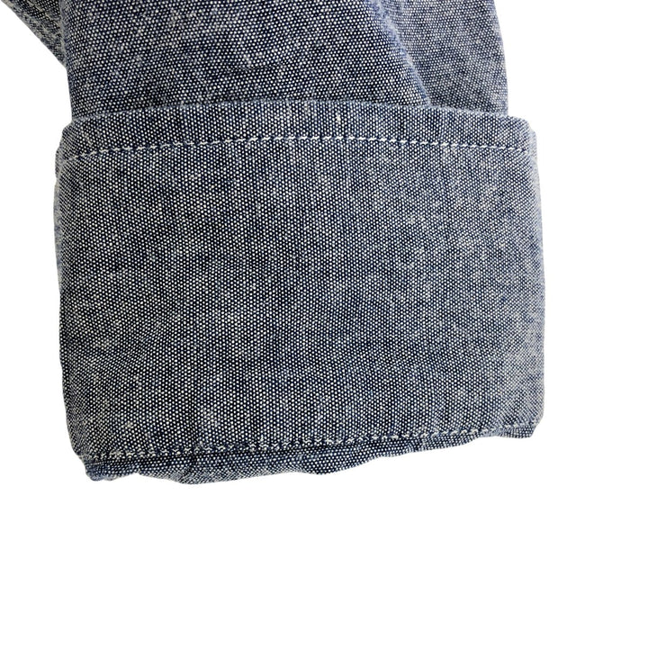 80s-90'S BIG MAC Long Sleeve Work Shirt, Men's Size L, Vintage cotton Charcoal Vintage Second Hand