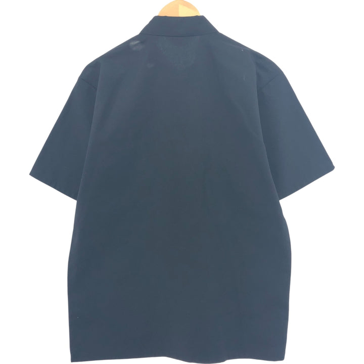 90'S Ben Davis Half-Zip Short-Sleeve Work Shirt Box Shirt Made in USA Men's M Vintage cotton black type Vintage Second Hand