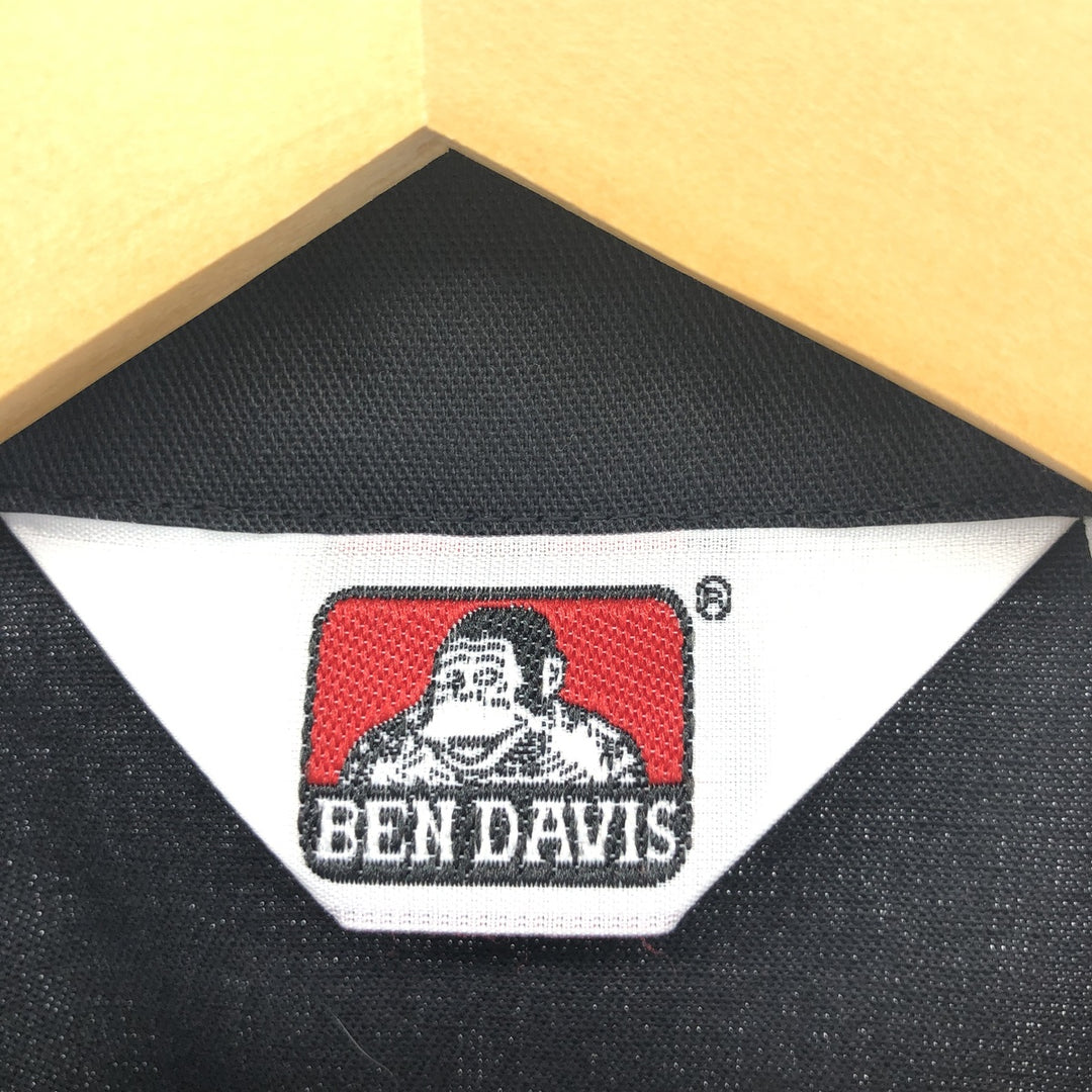 90'S Ben Davis Half-Zip Short-Sleeve Work Shirt Box Shirt Made in USA Men's M Vintage cotton black type Vintage Second Hand