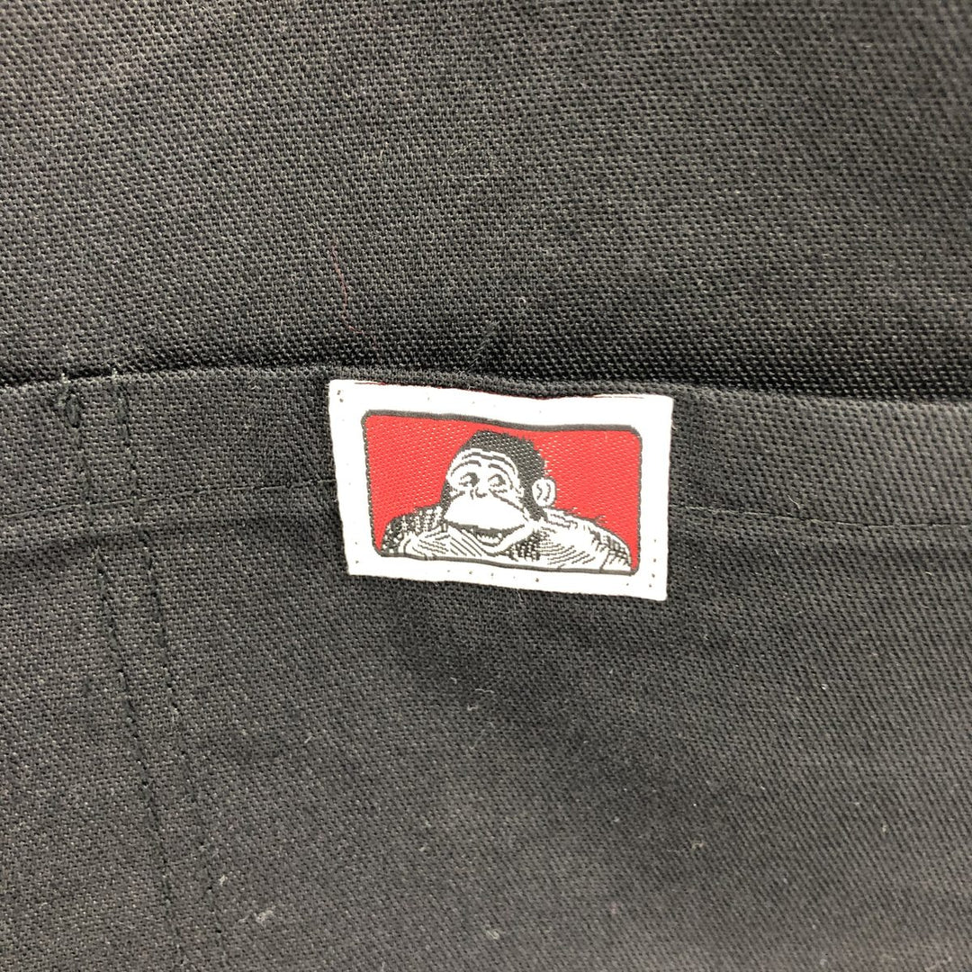 90'S Ben Davis Half-Zip Short-Sleeve Work Shirt Box Shirt Made in USA Men's M Vintage cotton black type Vintage Second Hand