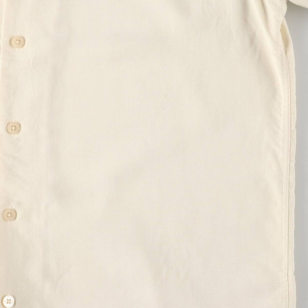 Harley-Davidson Short Sleeve Open Collar Rayon Shirt Box Shirt Men's Size L Rayon ivory Vintage Second Hand