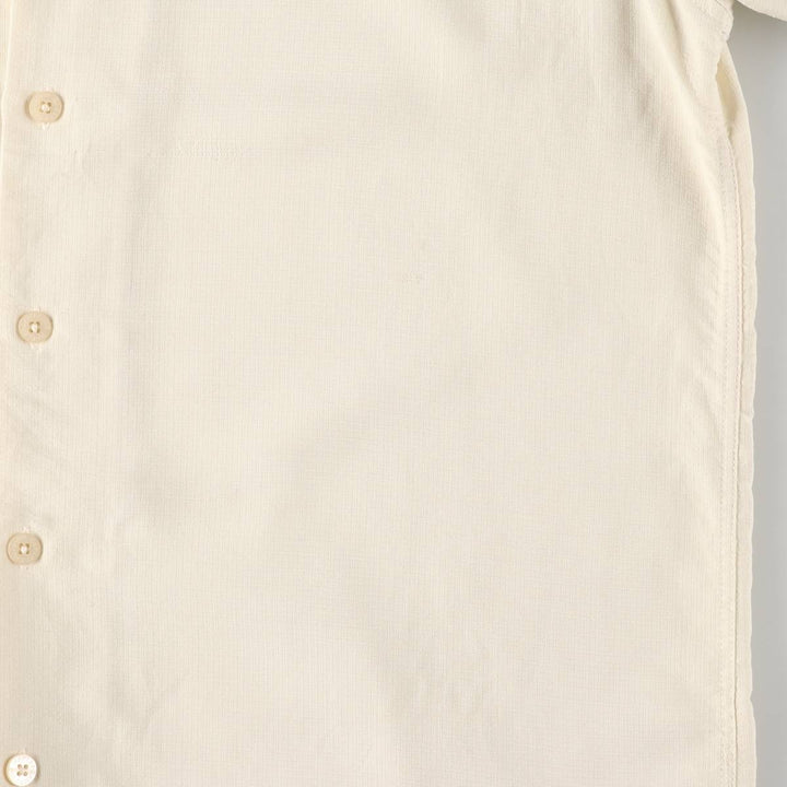 Harley-Davidson Short Sleeve Open Collar Rayon Shirt Box Shirt Men's Size L Rayon ivory Vintage Second Hand