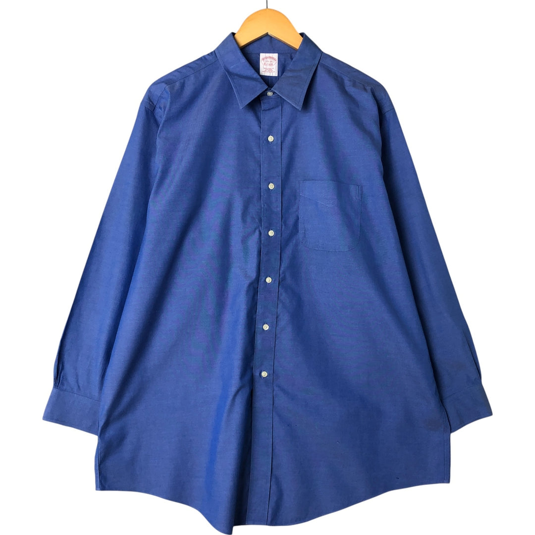 Brooks Brothers Est.1818 Long Sleeve Cotton Shirt, Men's Size L cotton blue type Vintage Second Hand