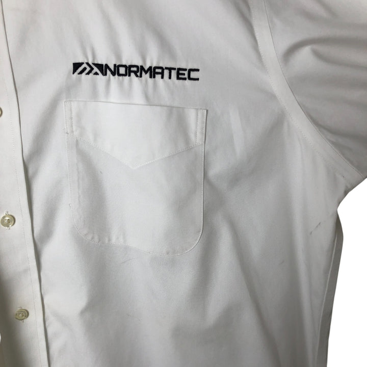 Brooks Brothers Est.1818 NORMATEC Long Sleeve Cotton Shirt, Men's Size L Supima Cotton white type Vintage Second Hand