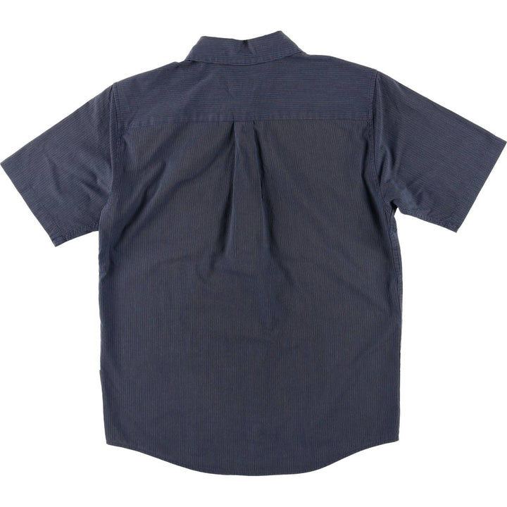Patagonia ORGANIC COTTON Organic Cotton Short Sleeve Striped Shirt Men's S Size unclear navy blue type Vintage Second Hand