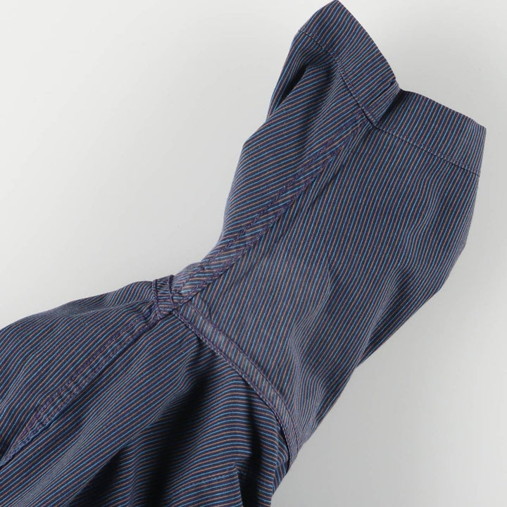 Patagonia ORGANIC COTTON Organic Cotton Short Sleeve Striped Shirt Men's S Size unclear navy blue type Vintage Second Hand