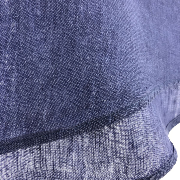 Brooks Brothers 346 Wide Collar Short Sleeve Linen Shirt, Men's M linen blue type Vintage Second Hand