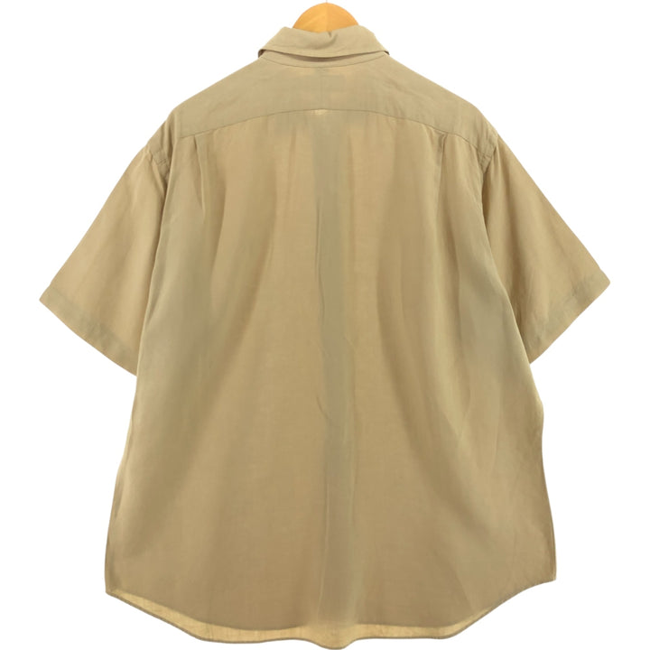 Ralph Lauren POLO by Ralph Lauren short sleeve linen shirt, men's XL size linen Beige type Vintage Second Hand