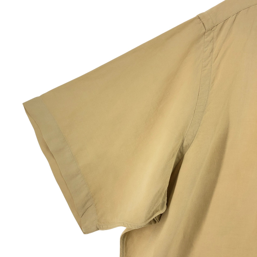 Ralph Lauren POLO by Ralph Lauren short sleeve linen shirt, men's XL size linen Beige type Vintage Second Hand