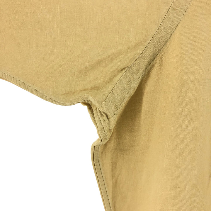 Ralph Lauren POLO by Ralph Lauren short sleeve linen shirt, men's XL size linen Beige type Vintage Second Hand