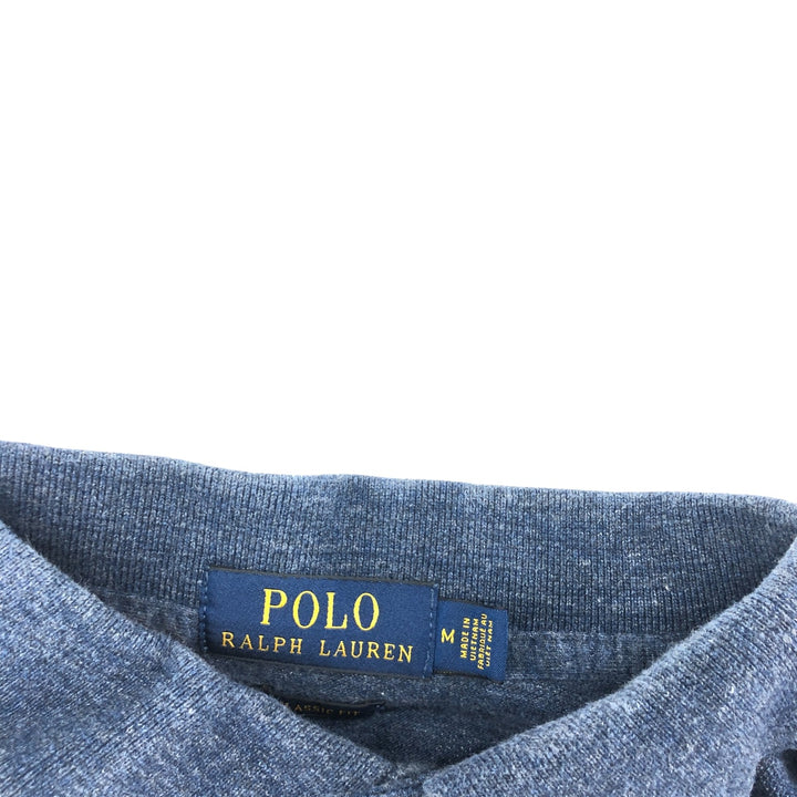 Ralph Lauren POLO RALPH LAUREN CLASSIC FIT short sleeve polo shirt, men's size M cotton navy blue type Vintage Second Hand
