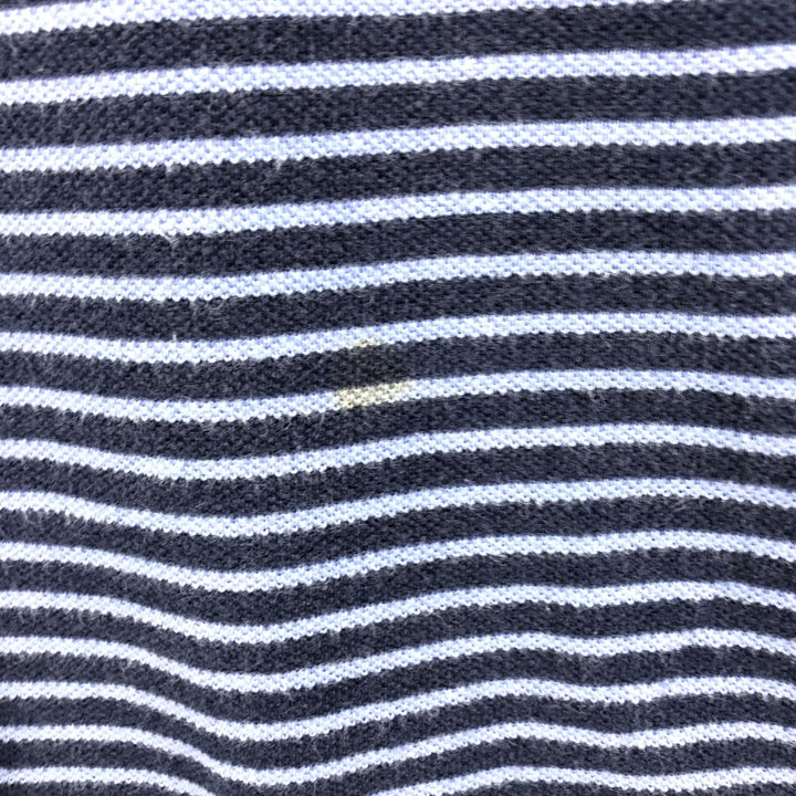Ralph Lauren POLO RALPH LAUREN Short Sleeve Striped Polo Shirt Men's XL cotton navy blue type Vintage Second Hand
