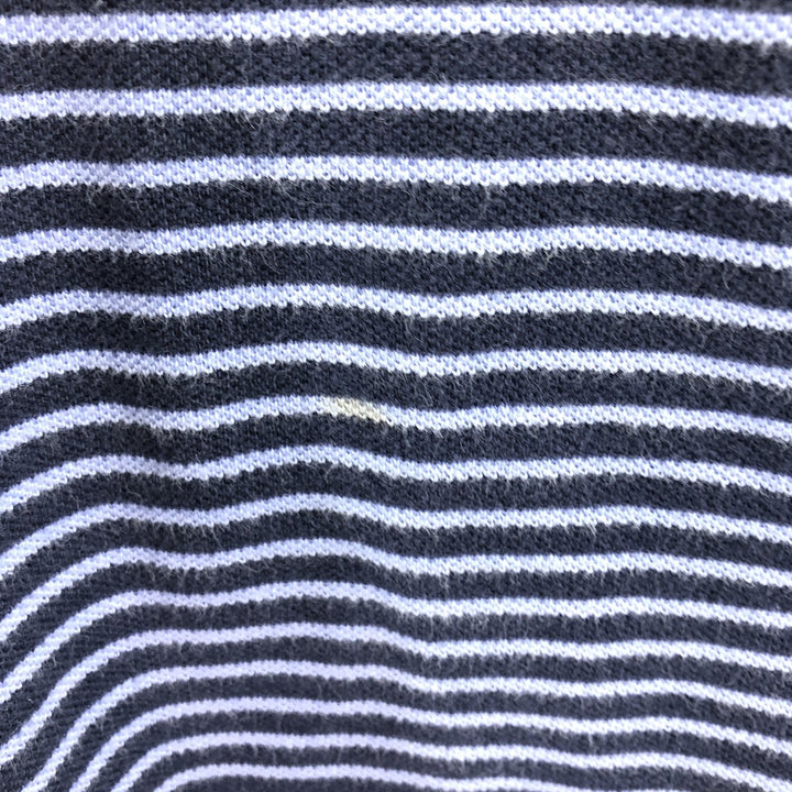 Ralph Lauren POLO RALPH LAUREN Short Sleeve Striped Polo Shirt Men's XL cotton navy blue type Vintage Second Hand