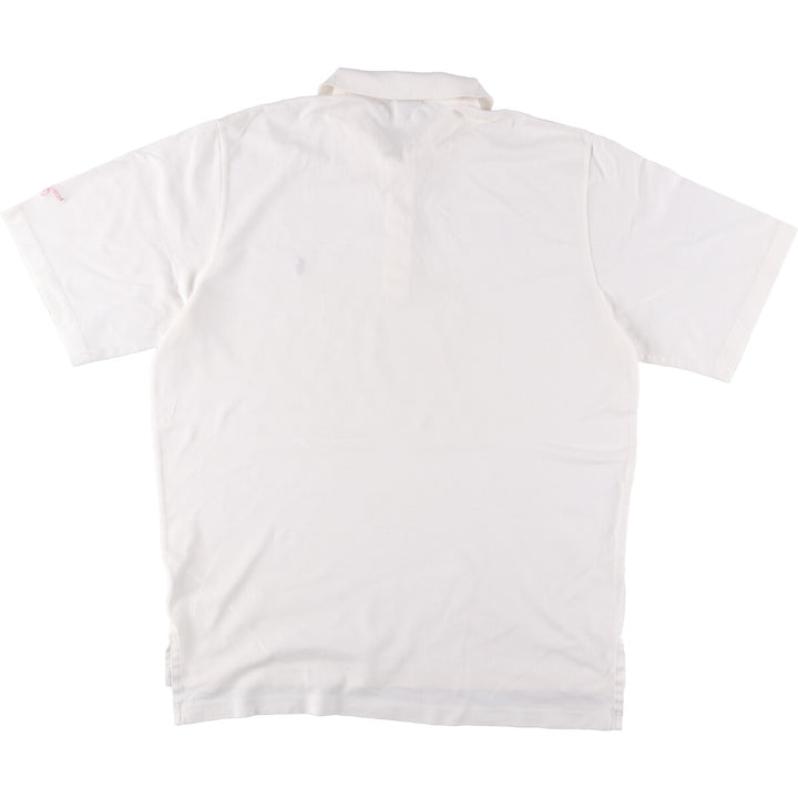 Ralph Lauren POLO GOLF Polo Golf short sleeve polo shirt for men size L Pima Cotton white type Vintage Second Hand