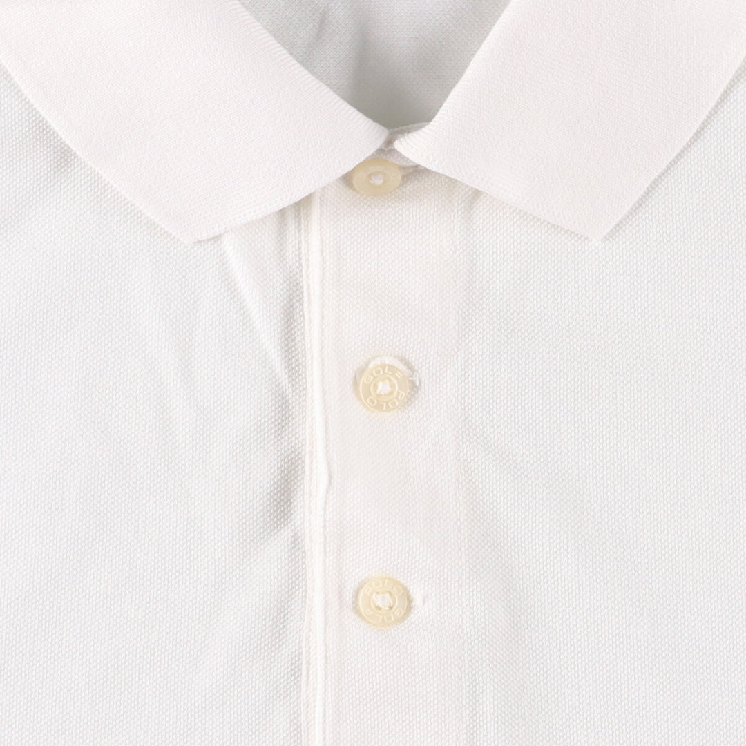 Ralph Lauren POLO GOLF Polo Golf short sleeve polo shirt for men size L Pima Cotton white type Vintage Second Hand