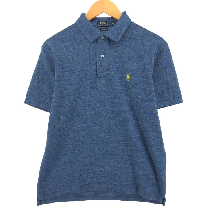 Ralph Lauren POLO RALPH LAUREN CLASSIC FIT short sleeve polo shirt, men's size M cotton blue type Vintage Second Hand