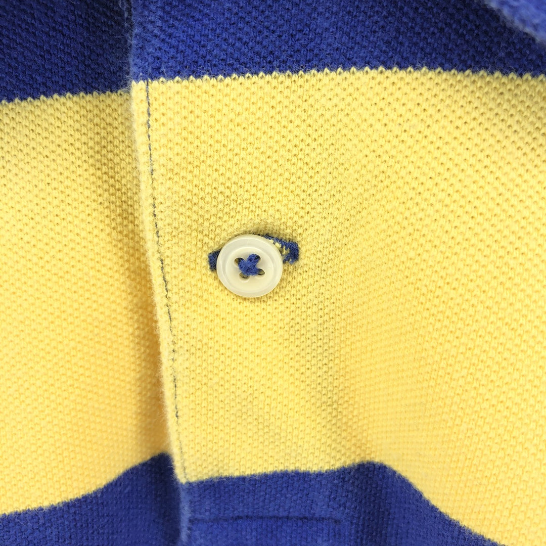 Ralph Lauren POLO by Ralph Lauren short sleeve striped polo shirt, men's size M cotton blue type Vintage Second Hand