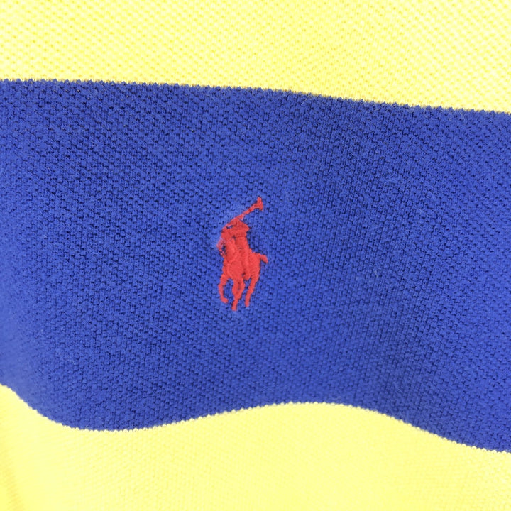 Ralph Lauren POLO by Ralph Lauren short sleeve striped polo shirt, men's size M cotton blue type Vintage Second Hand